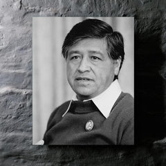 Cesar Chavez metal print mockup