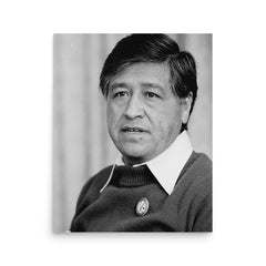 Cesar Chavez poster on a plain backdrop in size 16"x20".