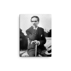 Cesar Vallejo canvas print on a plain backdrop in size 12"x16".