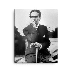 Cesar Vallejo canvas print on a plain backdrop in size 16"x20".