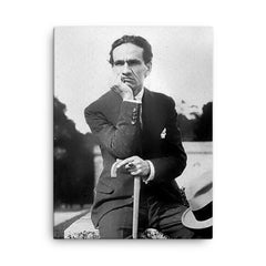 Cesar Vallejo canvas print on a plain backdrop in size 18"x24".