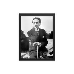 Cesar Vallejo framed print on a plain backdrop in size 12"x16".