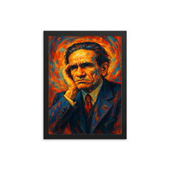 Cesar Vallejo framed print on a plain backdrop in size 12"x16".