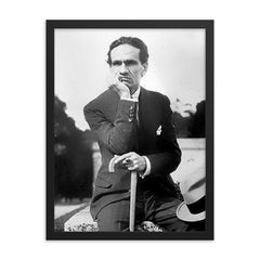 Cesar Vallejo framed print on a plain backdrop in size 18"x24".