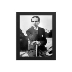 Cesar Vallejo framed print on a plain backdrop in size 8"x10".