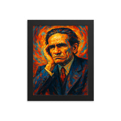 Cesar Vallejo framed print on a plain backdrop in size 8"x10".