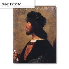 Cesare Borgia metal print on a plain backdrop in size 12"x16".