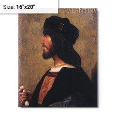 Cesare Borgia metal print on a plain backdrop in size 16"x20".