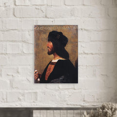 Cesare Borgia metal print mockup