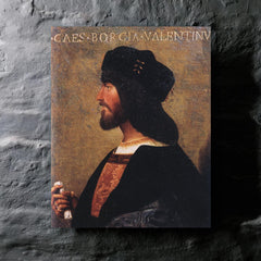 Cesare Borgia metal print mockup