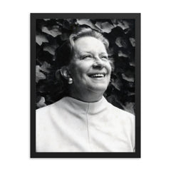 Chabuca Granda framed print on a plain backdrop in size 18"x24".