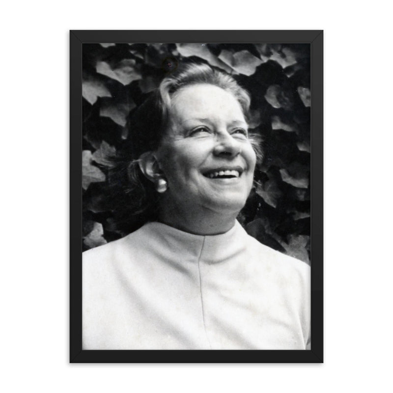 Chabuca Granda framed print on a plain backdrop in size 18