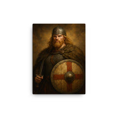 Chad of Mercia canvas print on a plain backdrop in size 12"x16".