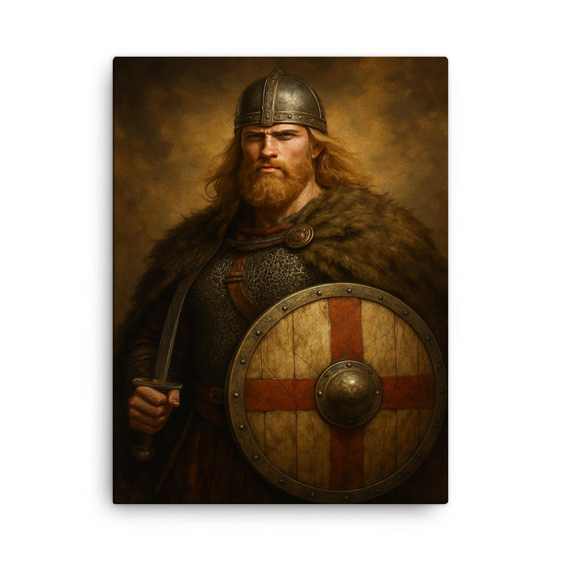 Chad of Mercia canvas print on a plain backdrop in size 18