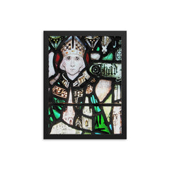 Chad of Mercia framed print on a plain backdrop in size 12"x16".