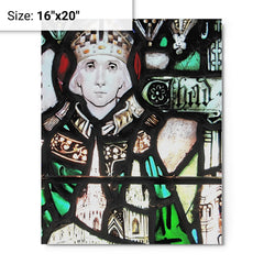 Chad of Mercia metal print on a plain backdrop in size 16"x20".