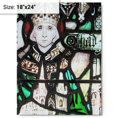 Chad of Mercia metal print on a plain backdrop in size 18"x24".