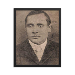 Chandra Kumar Agarwala framed print on a plain backdrop in size 16"x20".