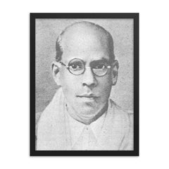 Changanassery Parameswaran Pillai framed print on a plain backdrop in size 18"x24".