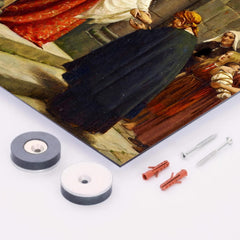 Charity Of Saint Elizabeth Of Hungary by Frederic Leighton metal print mockup