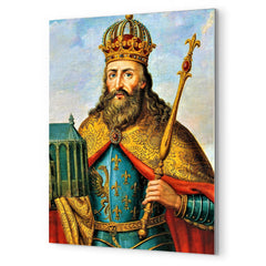 Charlemagne metal print mockup