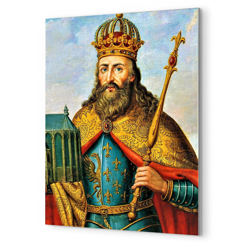 Charlemagne metal print mockup