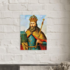 Charlemagne metal print mockup