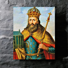 Charlemagne metal print mockup