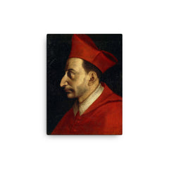 Charles Borromeo canvas print on a plain backdrop in size 12"x16".