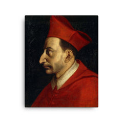Charles Borromeo canvas print on a plain backdrop in size 16"x20".