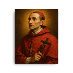 Charles Borromeo canvas print on a plain backdrop in size 16"x20".