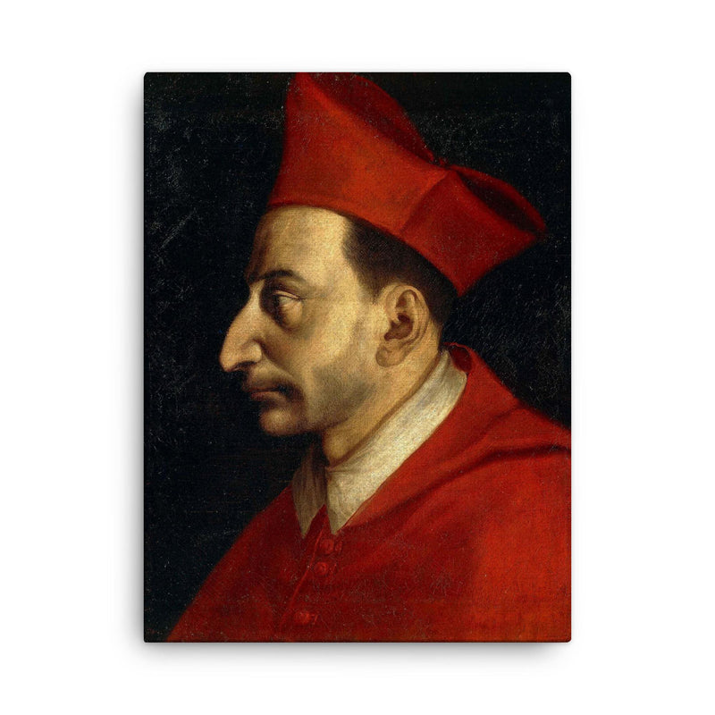 Charles Borromeo canvas print on a plain backdrop in size 18