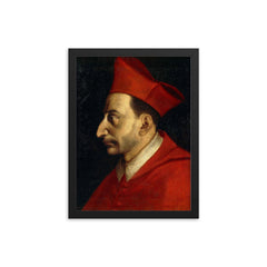 Charles Borromeo framed print on a plain backdrop in size 12"x16".