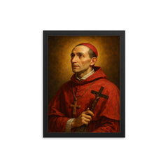 Charles Borromeo framed print on a plain backdrop in size 12"x16".