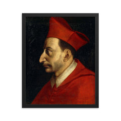 Charles Borromeo framed print on a plain backdrop in size 16"x20".