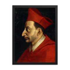 Charles Borromeo framed print on a plain backdrop in size 18"x24".
