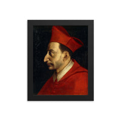 Charles Borromeo framed print on a plain backdrop in size 8"x10".