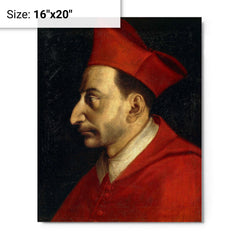 Charles Borromeo metal print on a plain backdrop in size 16"x20".