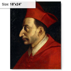 Charles Borromeo metal print on a plain backdrop in size 18"x24".