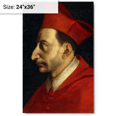 Charles Borromeo metal print on a plain backdrop in size 24"x36".