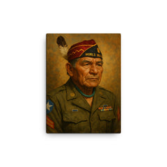 Charles Chibitty canvas print on a plain backdrop in size 12"x16".