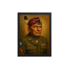 Charles Chibitty framed print on a plain backdrop in size 12"x16".