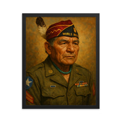 Charles Chibitty framed print on a plain backdrop in size 16"x20".