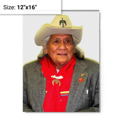 Charles Chibitty metal print on a plain backdrop in size 12"x16".