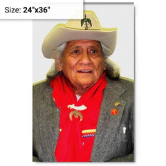 Charles Chibitty metal print on a plain backdrop in size 24"x36".