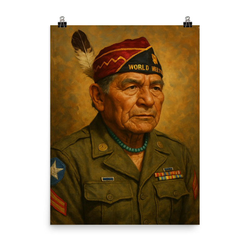 Charles Chibitty poster on a plain backdrop in size 8