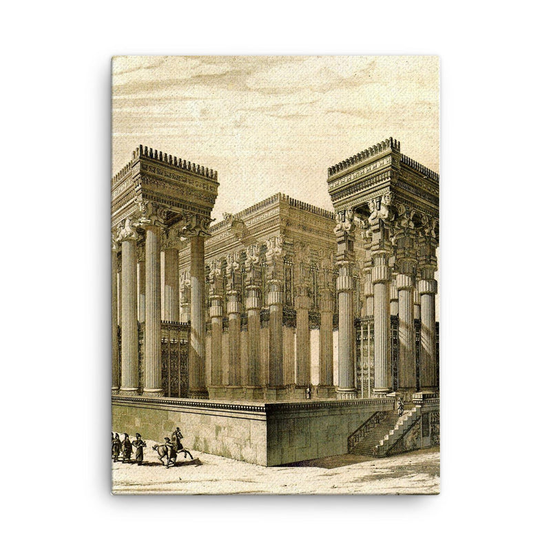 Charles Chipiez canvas print on a plain backdrop in size 18