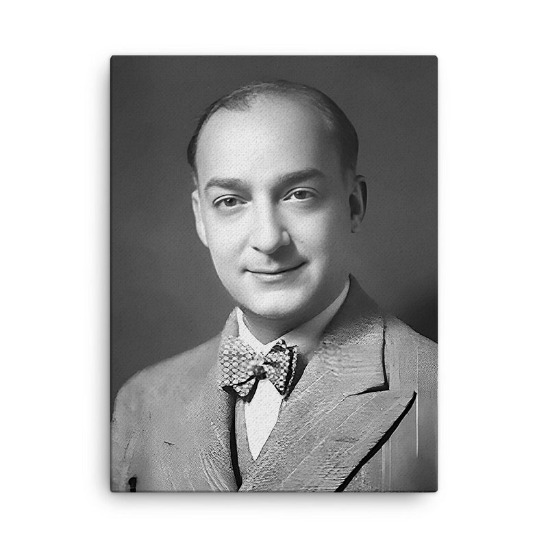 Charles Corm canvas print on a plain backdrop in size 18