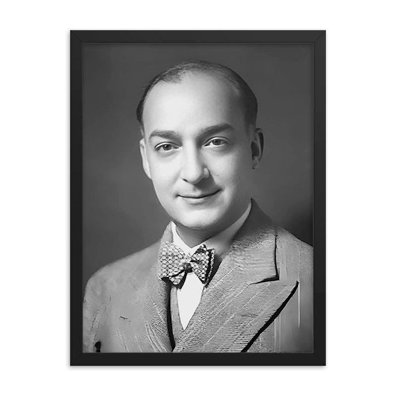 Charles Corm framed print on a plain backdrop in size 18