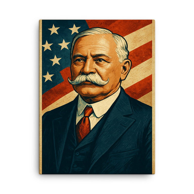 Charles Curtis canvas print on a plain backdrop in size 18